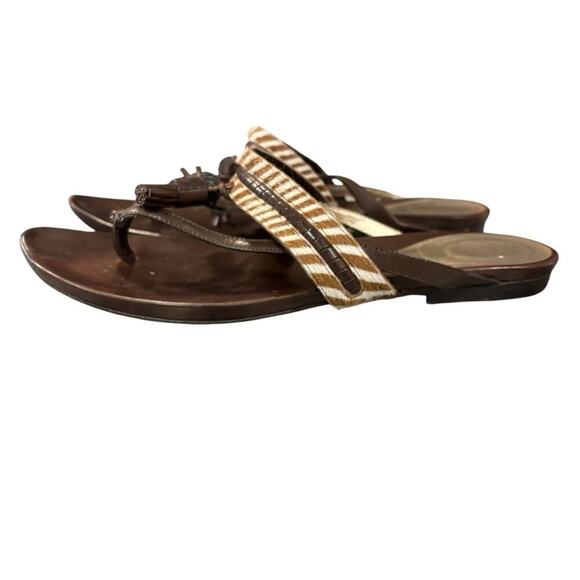 GIORGIO ARMANI Calf Hair tassel Sandals/Flats, Size 38.5 (US size 7.5) - Picture 2 of 8